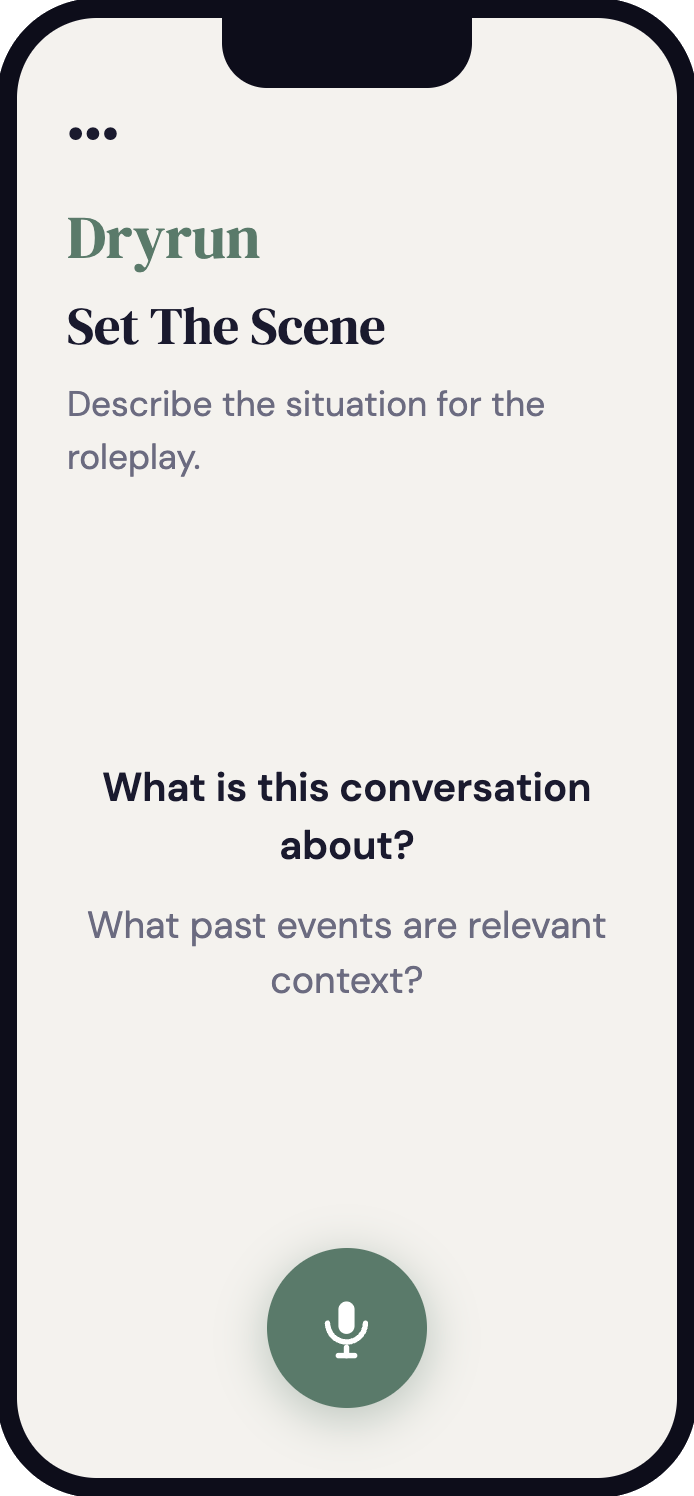 Set The Scene screen